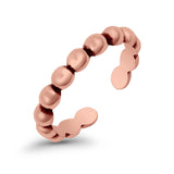 Beads Toe Ring Adjustable Band 925 Sterling Silver (3mm)