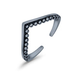 V Shaped Toe Ring Band Adjustable 925 Sterling Silver (5mm)