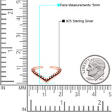 V Shaped Toe Ring Band Adjustable 925 Sterling Silver (5mm)