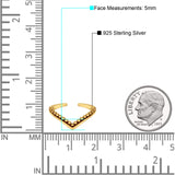 V Shaped Toe Ring Band Adjustable 925 Sterling Silver (5mm)