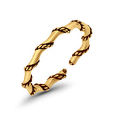 Rope Toe Ring Band Adjustable 925 Sterling Silver (2mm)