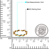 Rope Toe Ring Band Adjustable 925 Sterling Silver (2mm)