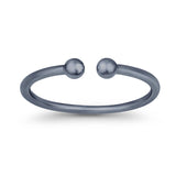 Silver Toe Ring Adjustable Band 925 Sterling Silver (1.5mm)