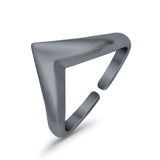 Adjustable V Shape Toe Ring For Women Band 925 Sterling Silver (8mm)