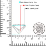 Adjustable V Shape Toe Ring For Women Band 925 Sterling Silver (8mm)