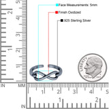 Infinity Toe Ring Band Adjustable 925 Sterling Silver (5mm)
