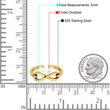 Infinity Toe Ring Band Adjustable 925 Sterling Silver (5mm)