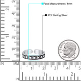 Stars Toe Ring Band Adjustable 925 Sterling Silver (4mm)