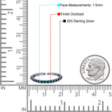 Silver Toe Ring Finish Oxidized Adjustable Band 925 Sterling Silver (1.5mm)