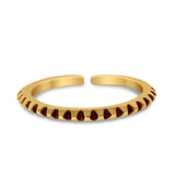 Silver Toe Ring Finish Oxidized Adjustable Band 925 Sterling Silver (1.5mm)