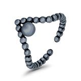 V-Shape Toe Ring Adjustable Band 925 Sterling Silver (8mm)