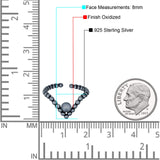 V-Shape Toe Ring Adjustable Band 925 Sterling Silver (8mm)