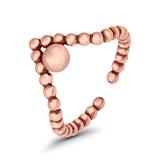 V-Shape Toe Ring Adjustable Band 925 Sterling Silver (8mm)