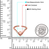 V-Shape Toe Ring Adjustable Band 925 Sterling Silver (8mm)