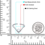 V-Shape Toe Ring Adjustable Band 925 Sterling Silver (8mm)