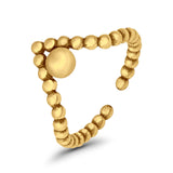 V-Shape Toe Ring Adjustable Band 925 Sterling Silver (8mm)