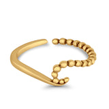 Wave Toe Ring Adjustable Band 925 Sterling Silver (5mm)