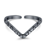 Adjustable V Snake Toe Ring Band 925 Sterling Silver For Women (3mm)