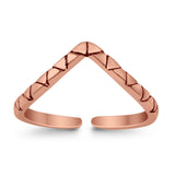 Adjustable V Snake Toe Ring Band 925 Sterling Silver For Women (3mm)