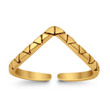 Adjustable V Snake Toe Ring Band 925 Sterling Silver For Women (3mm)