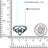 Fleur De Lis Toe Ring Adjustable Band 925 Sterling Silver (11mm)