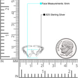 Mountains Toe Ring Plain Adjustable Band 925 Sterling Silver (6mm)