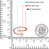 Crosses Adjustable Toe Ring 925 Sterling Silver for Women (8mm)