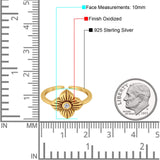 Flower Toe Ring Adjustable Oxidized Band Simulated Cubic Zirconia 925 Sterling Silver (10mm)