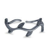 Vines Adjustable Toe Ring Band 925 Sterling Silver (7mm)