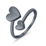 Adjustable Hearts Toe Ring 925 Sterling Silver for Women (10mm)