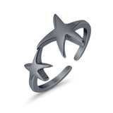 Awesome Starfish Adjustable Toe Ring 925 Sterling Silver for Womens (14mm)