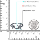 Awesome Starfish Adjustable Toe Ring 925 Sterling Silver for Womens (14mm)