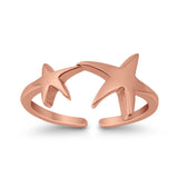 Awesome Starfish Adjustable Toe Ring 925 Sterling Silver for Womens (14mm)