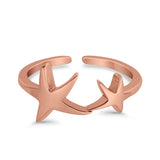 Awesome Starfish Adjustable Toe Ring 925 Sterling Silver for Womens (14mm)