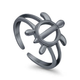 Adjustable Turtle Toe Ring 925 Sterling Silver (11mm)