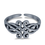 Celtic Toe Ring Band 925 Silver Sterling For Womens (8.5mm)