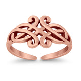 Celtic Toe Ring Band 925 Silver Sterling For Womens (8.5mm)