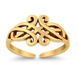 Celtic Toe Ring Band 925 Silver Sterling For Womens (8.5mm)