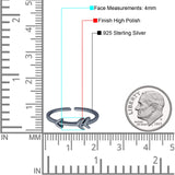 Arrow Plain Toe Ring Adjustable Band 925 Sterling Silver (4mm)