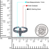 Beautiful Ring Adjustable Cross Toe Band 925 Sterling Silver (11mm)