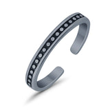 Bali Toe Ring  Adjustable Band 925 Sterling Silver (3mm)