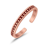 Bali Toe Ring  Adjustable Band 925 Sterling Silver (3mm)