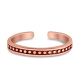 Bali Toe Ring  Adjustable Band 925 Sterling Silver (3mm)