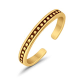 Bali Toe Ring  Adjustable Band 925 Sterling Silver (3mm)