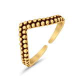 Adjustable V Shape Toe Ring Band 925 Sterling Silver for Women (6.5mm)