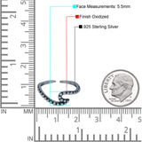 Wave Curve Toe Ring Adjustable Band 925 Sterling Silver (5.5mm)