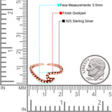 Wave Curve Toe Ring Adjustable Band 925 Sterling Silver (5.5mm)