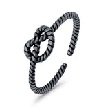 Adjustable Love Knot Toe Ring 925 Sterling Silver (5mm)