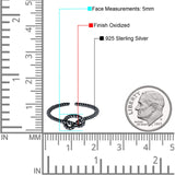 Adjustable Love Knot Toe Ring 925 Sterling Silver (5mm)