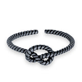 Adjustable Love Knot Toe Ring 925 Sterling Silver (5mm)